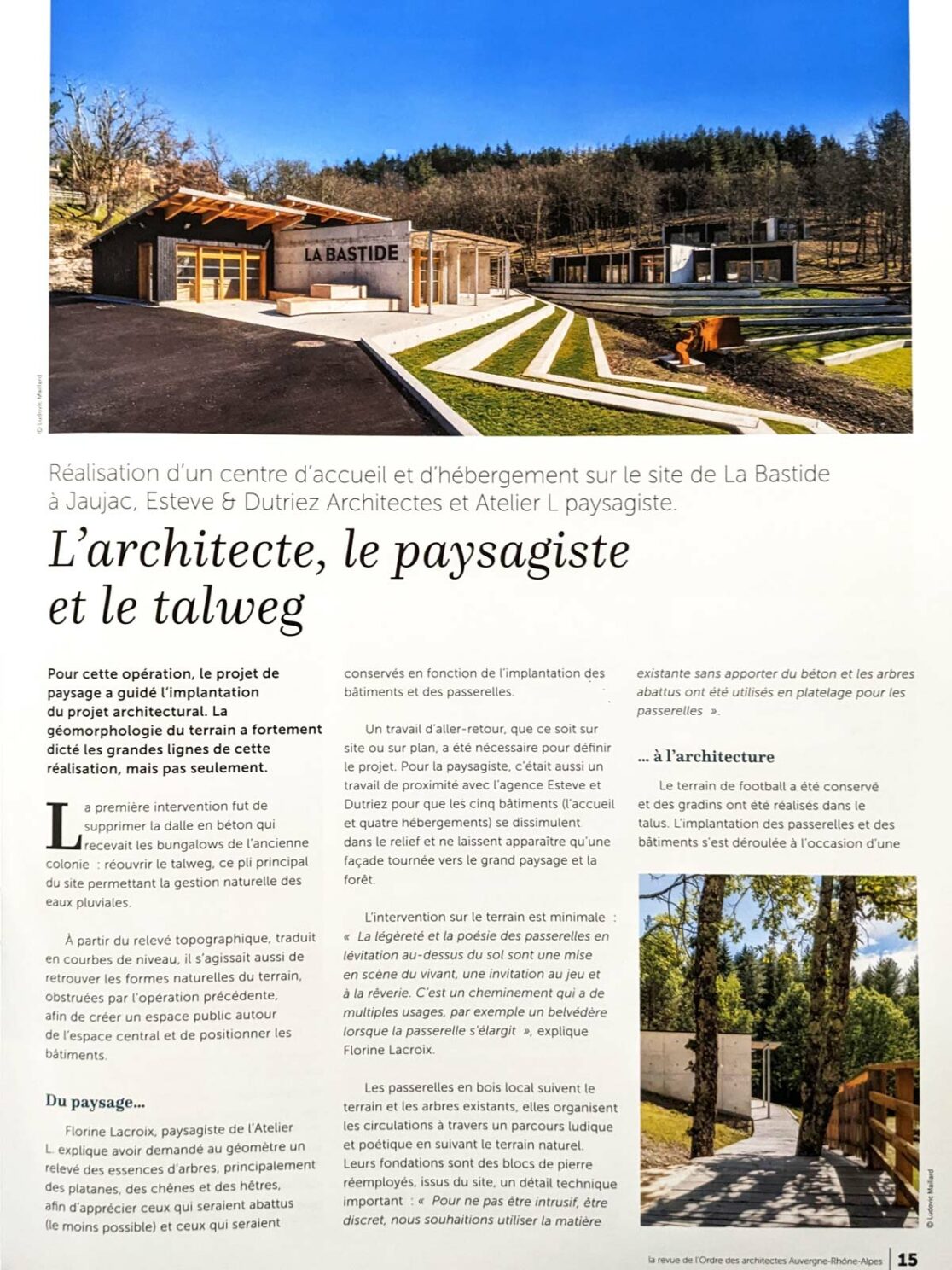 Publication de Ludovic Maillard dans le mlagazine Architecture&Territoire de janvier 2022