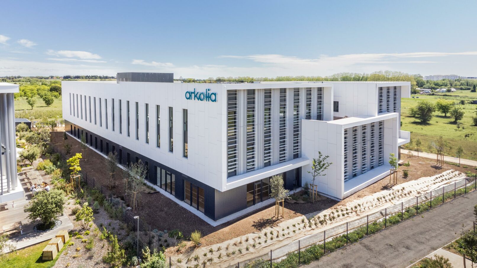 vue de drone des bureaux de l'entreprise Arkolia